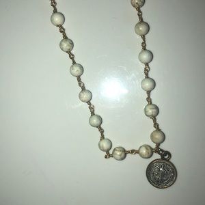beaded coin choker